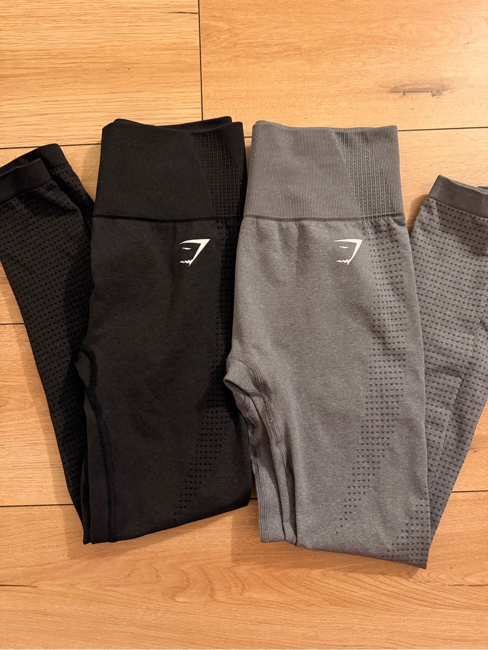 Gymshark Seamless High-Waist Leggings - Black & Gray